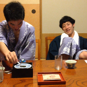 露天風呂の後の1コマの画像