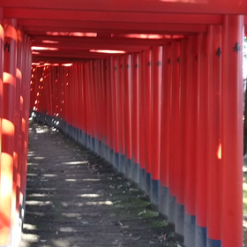 朱いトンネルの画像