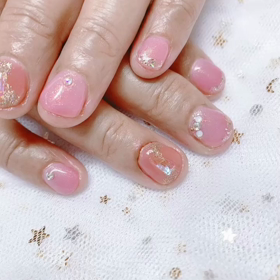 #ワンホンネイルの画像