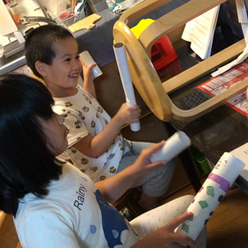 2人で太鼓の画像