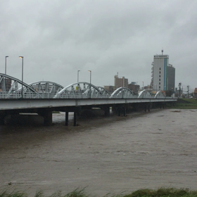 台風２４号    大分県大分市   乙津川増水ムービーの画像