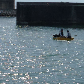 小船でどこへ行く？？の画像