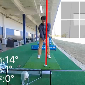 ゴルフ専用カメラを練習中の画像