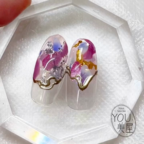 2021/08/17 制作　スターギャラクシーロイヤルピンクでニュアンスネイルの画像