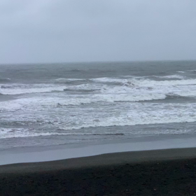3月22日千葉北、東浪見の朝の波の画像