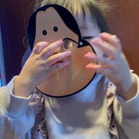 次女、気合の入ったあっかんべーの画像