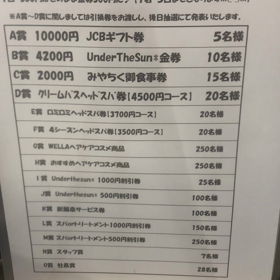 18周年アニバーサリーくじの画像