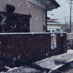 朝から雪の画像