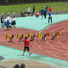 女子100m 橋本彩花さん 優勝の画像