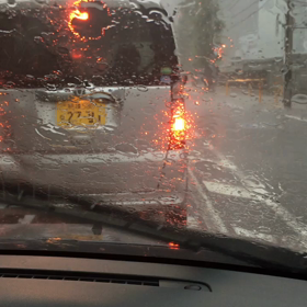 雹が降ったよ！動画撮ってみたの画像