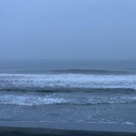 10月23日千葉北、東浪見の朝の波の画像