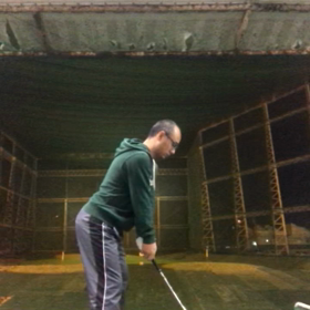 フォローサイドで打つの画像