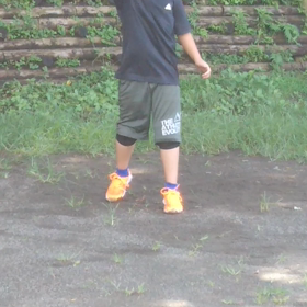 ドッジボール練習の画像