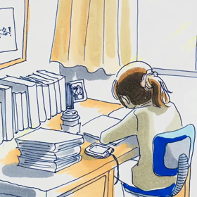 ガンバレを背負っての画像