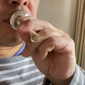 マウスピースを当ててみたの画像