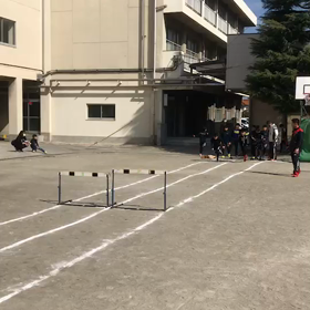 ハードルコース練習の画像