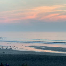 8月14日千葉北、東浪見の朝の波の画像