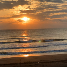 2月22日千葉北、東浪見の朝の波の画像