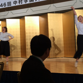 バトン同好会の演技の画像