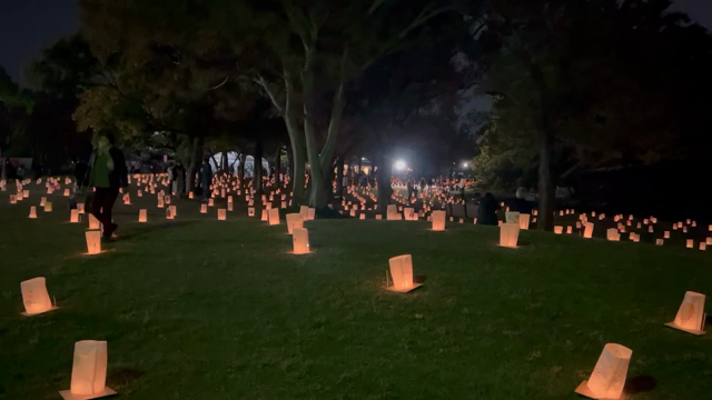 11/19 堺市、仁徳天皇陵前大仙公園にて万灯絵。の記事動画