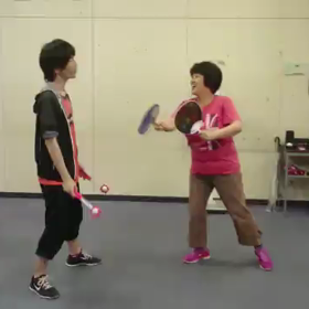 安城の稽古前！ゆういちVSさよの画像