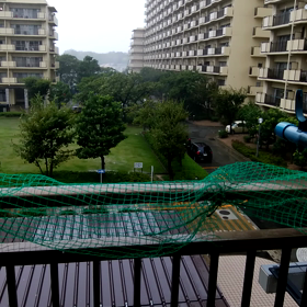 台風21号通過中の画像