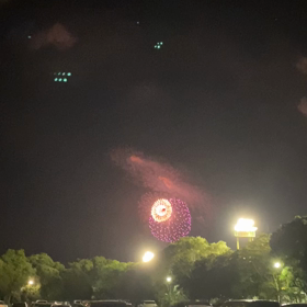 昨夜の花火の画像