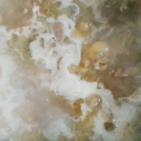 もつ煮仕込み中の画像