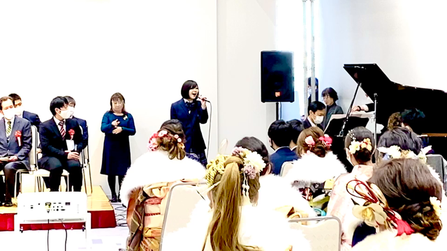 市長のピアノで和泉市成人式を祝福に♪の記事動画