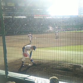 履正社⚾️清水くん 試合前のブルペンの画像