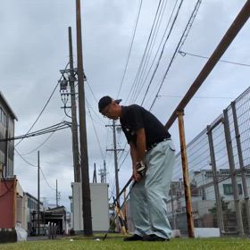 雨の合間の練習…の画像