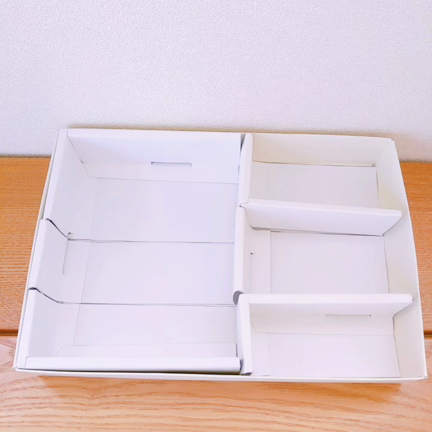 簡単♪空き箱だけで作る！文房具仕切り収納の記事動画
