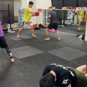 昨日のキックボクシングコースの様子の画像