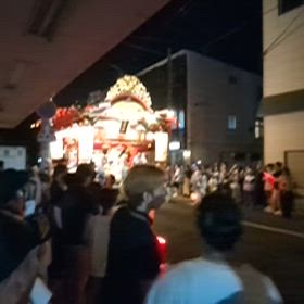 花輪ばやし⑩「船場元町の駅前入場。」の画像