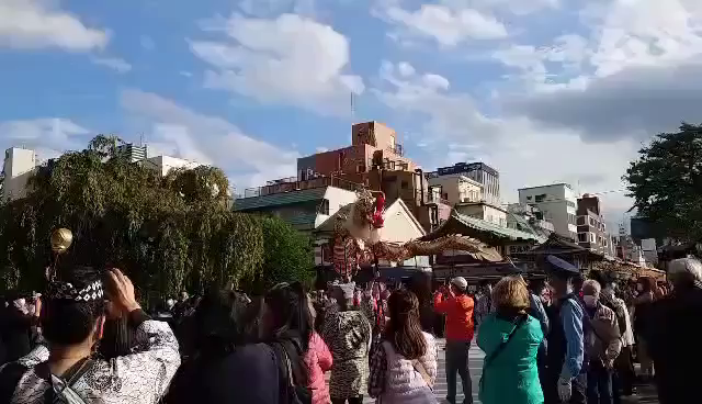 金龍の舞〜優雅に泳ぐ浅草寺の金龍さま♡の記事動画