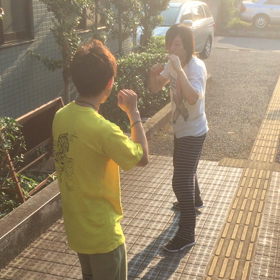 外でやった不出来なボディ。の画像