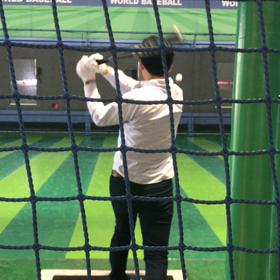 バッティングセンターの画像