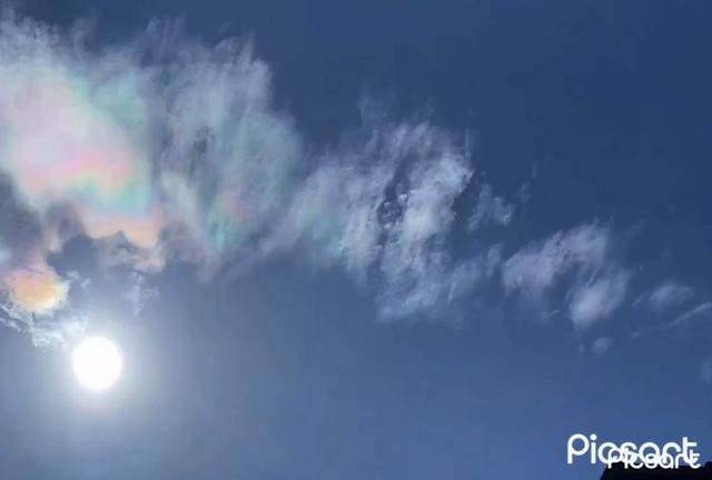 綺麗な彩雲と一緒に？何？あれ！の記事動画