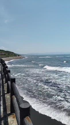 日本海の波の音と落日の記事動画