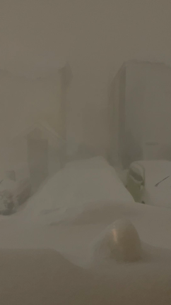 猛吹雪でバスが運休にの記事動画