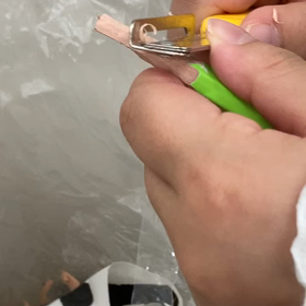 初めてカッターで鉛筆削りの画像