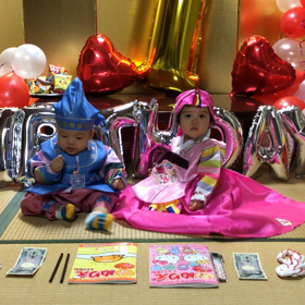 リクエナ一歳誕生日の画像