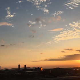 今日の博多湾夕景（タイムラプス）の画像