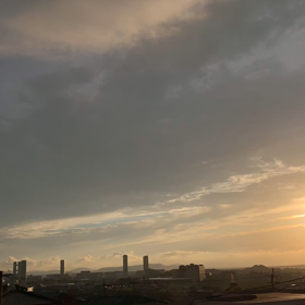 焼けた！博多湾夕景（タイムラプス）の画像