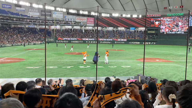巨人戦にくまモンが…(o^^o)の記事動画