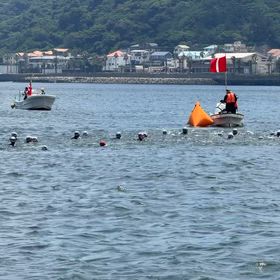 74期　遠泳訓練#4 赤青チームの画像