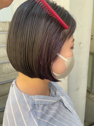 お客様☆ボブのインナーカラースタイル！中目黒美容室juno山口華絵のブログの記事動画