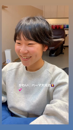 ショートのパーマのおしゃれさん☆の記事動画