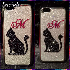 猫&イニシャルiPhone6カバーデコ★の画像