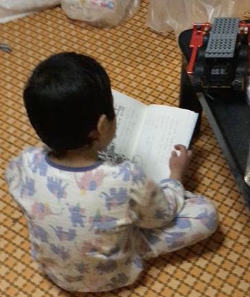 長男との言葉遊び、絵本の自力読みの記事動画